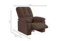 Ver imagem 3 de Poltrona Esmeralda Retrátil e Reclinável Suede Marrom - Xflex Sofás