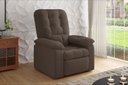 Ver imagem 1 de Poltrona Esmeralda Retrátil e Reclinável Suede Marrom - Xflex Sofás
