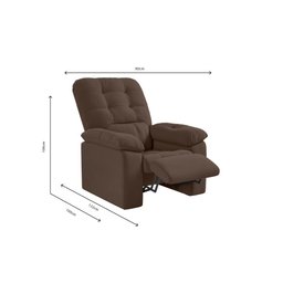 Poltrona Esmeralda Retrátil/reclinável Suede Xflex Sofás - 3