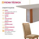Ver imagem 7 de Mesa de Jantar Isadora 180cm Tampo MDF e Vidro Canto Copo com 6 Cadeiras Lira Moderna Mobília