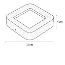 Ver imagem 2 de Plafon Madeira Led Arredondado 24w Bivolt Marfim:3000k Branco Quente