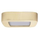 Ver imagem 1 de Plafon Madeira Led Arredondado 24w Bivolt Marfim:3000k Branco Quente