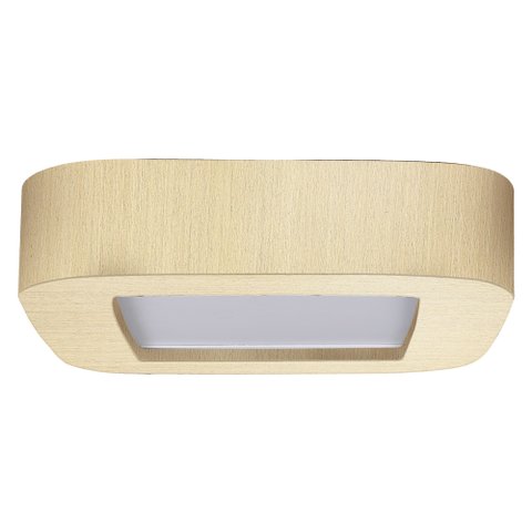Plafon Madeira Led Arredondado 24w Bivolt Marfim:3000k Branco Quente