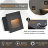 3 Balizador Area Externa para Embutir Preto Quadrado Led Lup51 - 5