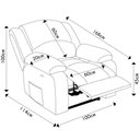 Ver imagem 4 de Poltrona do Papai Reclinável Pietra Power Touch Massagem Fh9 Pu Marrom Brilho - Mpozenato