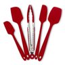 Conjunto de Espátulas e Pegador em Silicone Unyhome 5 Peças - Vermelho Uny Gift - 1