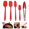 Conjunto de Espátulas e Pegador em Silicone Unyhome 5 Peças - Vermelho Uny Gift - 2