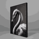 Ver imagem 3 de Quadro Decorativo Bw Flamingo Relevo