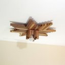 Ver mais imagens de Luminária Lustre Pendente Rústico Retro Madeira 53cm