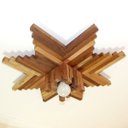 Ver imagem 6 de Luminária Lustre Pendente Rústico Retro Madeira 53cm