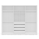 Ver imagem 4 de Guarda-Roupa Casal 6 Portas com Espelho Madrid Branco/Azul