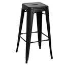 Ver imagem 3 de Kit 2 Banquetas Tolix Iron com Encosto Preto Fosco Industrial Aço Cozinha Bar Bistrô Bancada