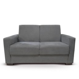 Sofá Estofado 2 Lugares Sala Estar Recepção Raíssa Suede Cinza - 2