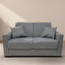 Ver imagem 1 de Sofá Estofado 2 Lugares Sala Estar Recepção Raíssa Suede Cinza