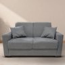 Sofá Estofado 2 Lugares Sala Estar Recepção Raíssa Suede Cinza - 1