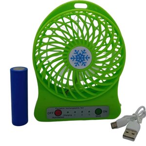 Mini Ventilador de Mesa com Bateria Recarregável Verde