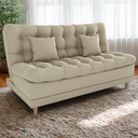 Ver imagem 2 de Sofa Cama 2 Lugares 185 Cm Duda Veludo Light B251 Bege Milani Store