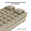 Ver imagem 6 de Sofa Cama 2 Lugares 185 Cm Duda Veludo Light B251 Bege Milani Store