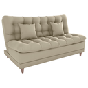 Ver imagem 1 de Sofa Cama 2 Lugares 185 Cm Duda Veludo Light B251 Bege Milani Store