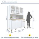 Ver imagem 3 de Armário para Cozinha 5 Portas 1 Gaveta Rubi Branco