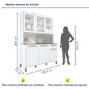 Ver imagem 3 de Armário para Cozinha 5 Portas 1 Gaveta Rubi