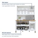 Ver mais imagens de Armário para Cozinha 5 Portas 1 Gaveta Rubi Branco