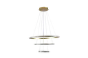 Ver imagem 1 de Pendente 40x60cm e Cabo 3mt Metal Dourado com Acrílico Cristal Led Integrado 3000k Bivolt Tupiara