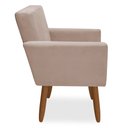 Ver imagem 4 de Kit 4 Poltronas Decorativa Nina Pés Palito Veludo Palha Chamby Móveis