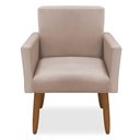 Ver imagem 3 de Kit 4 Poltronas Decorativa Nina Pés Palito Veludo Palha Chamby Móveis