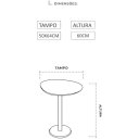 Ver imagem 5 de Mesa Monope Orgânico em Madeira Cor Mel 64x50cm com Palheta Decorativa