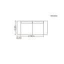 Ver imagem 3 de Sofá Fixo Living 3 Lugares Pequim 2.00m Veludo Bege Marrom
