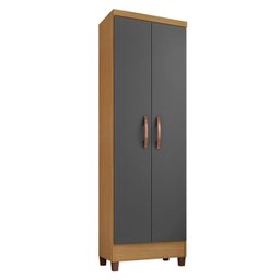 Guarda Roupa Casal Imperial com Armário Multiuso Egito e Cômoda Sapateira Cannes Carvalho Americano  - 5