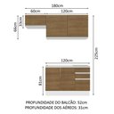 Ver imagem 4 de Armário de Cozinha Compacta 180cm Branco/Rustic Glamy Madesa 09