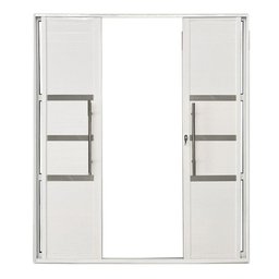 Porta Sacada Lambril 4 Folhas 210 X 200 de Alumínio - 4