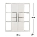 Ver imagem 5 de Porta Sacada Lambril 4 Folhas 210 X 200 de Alumínio