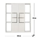 Ver imagem 5 de Porta Sacada Lambril 4 Folhas 210 X 200 de Alumínio