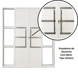 Porta Sacada Lambril 4 Folhas 210 X 200 de Alumínio - 9