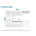 Ver imagem 3 de Cozinha Compacta em Aço 4 Peças 10 Portas 1 Gaveta Amanda Itatiaia