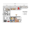 Ver imagem 3 de Cozinha Compacta Modulada em Aço 4 Peças 10 Portas 1 Gaveta Amanda Itatiaia Branco