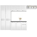 Ver imagem 2 de Cozinha Compacta Modulada em Aço 4 Peças 10 Portas 1 Gaveta Amanda Itatiaia Branco