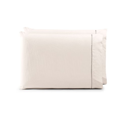 Par de Fronhas 70cm X 50cm 2 Peças Paris 100% Algodão Percal 150 Fios:palha