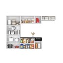 Ver imagem 4 de Cozinha Compacta Modulada em Aço 4 Peças 10 Portas 1 Gaveta Amanda Itatiaia Branco/Preto