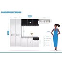 Ver imagem 5 de Cozinha Compacta Modulada em Aço 4 Peças 10 Portas 1 Gaveta Amanda Itatiaia Branco/Preto