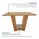 Ver mais imagens de Mesa de Jantar 4 Lugares Tampo MDF Apogeu Marrom Amêndoa/Off White