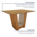 Ver imagem 7 de Mesa de Jantar 4 Lugares Tampo MDF Apogeu Marrom Amêndoa/Off White