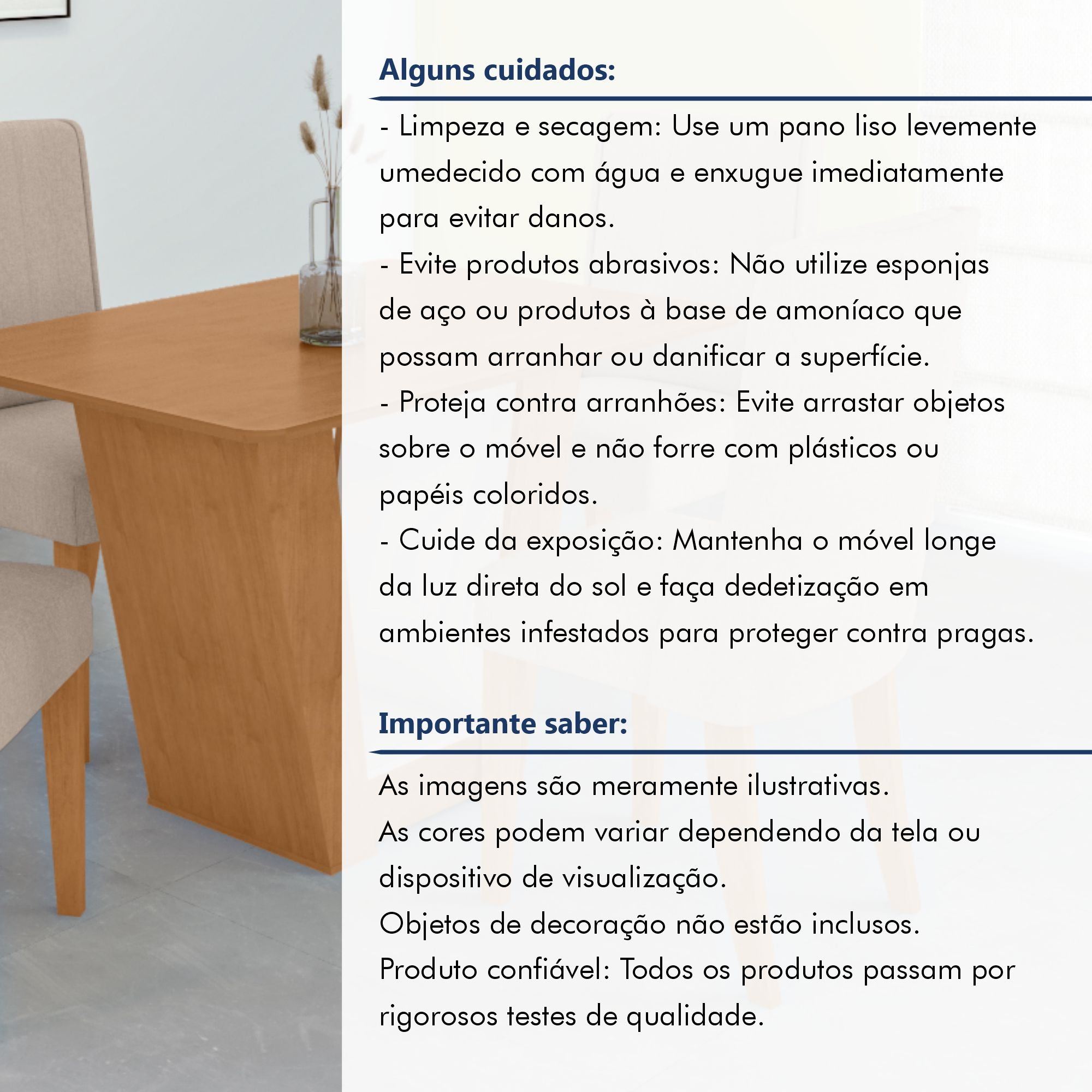 Mesa de Jantar 120x80cm Tampo Mdf no Glass Apogeu - 10