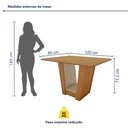 Ver imagem 4 de Mesa de Jantar 4 Lugares Tampo MDF Apogeu Marrom Amêndoa/Off White