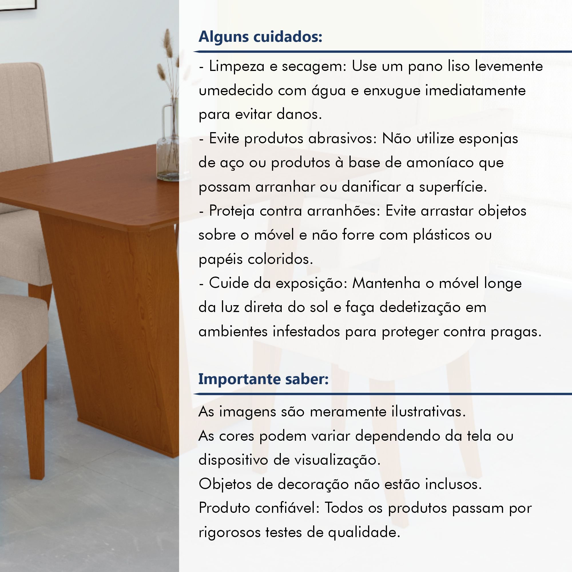 Mesa de Jantar 120x80cm Tampo Mdf no Glass Apogeu - 10