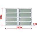 Ver imagem 3 de Basculante Alumínio 2 Seções 80 x 240 Elite V.Boreal Branco Brimak