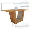 Ver imagem 7 de Mesa de Jantar Retangular 6 Lugares Tampo MDF 170cm Apogeu Marrom Amêndoa/Off White